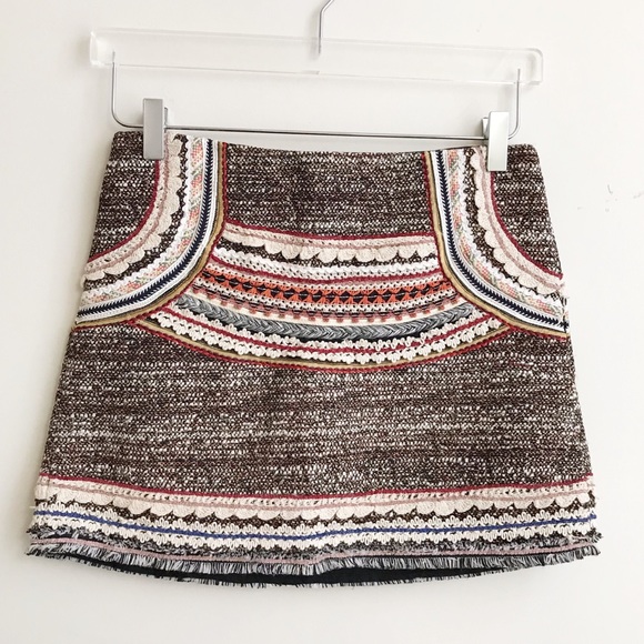 Zara Dresses & Skirts - NWOT Zara tweed knit mini skirt XS